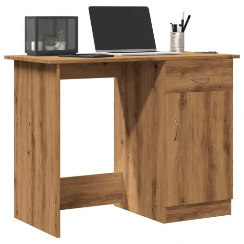 Skrivebord 100×50×76 cm i konstrueret træ - kunsteg