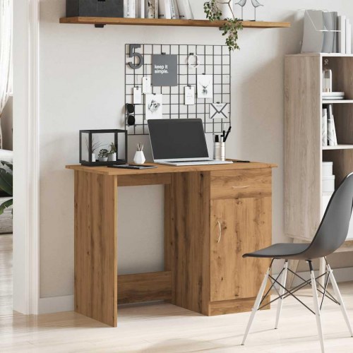 Skrivebord 100×50×76 cm i konstrueret træ - kunsteg