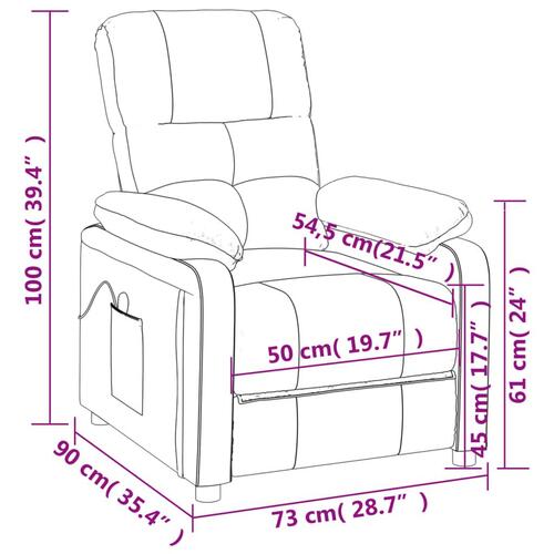 Massagestol stof sort