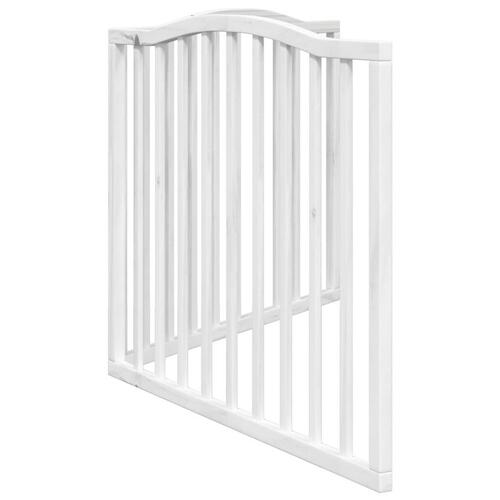 Hundelåge 2 paneler 160 cm foldbar poppeltræ hvid