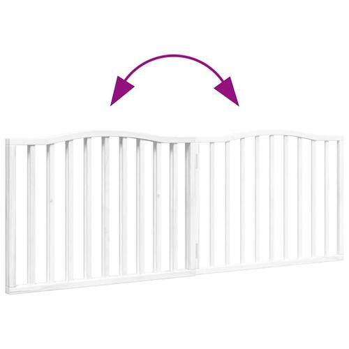Hundelåge 2 paneler 160 cm foldbar poppeltræ hvid