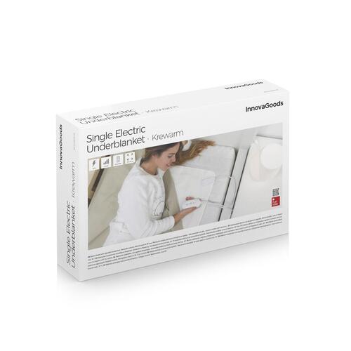 Elektrisk topmadras til én person Krewarm 60 W 80 x 150 cm Hvid