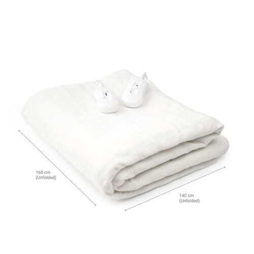 Elektrisk dobbelt-topmadras Blewarm 60+60 W 140 x 160 cm Hvid
