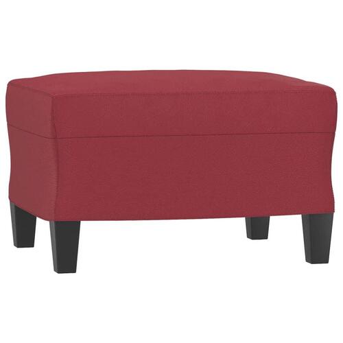 3 personers sofa kunstlæder vinrød