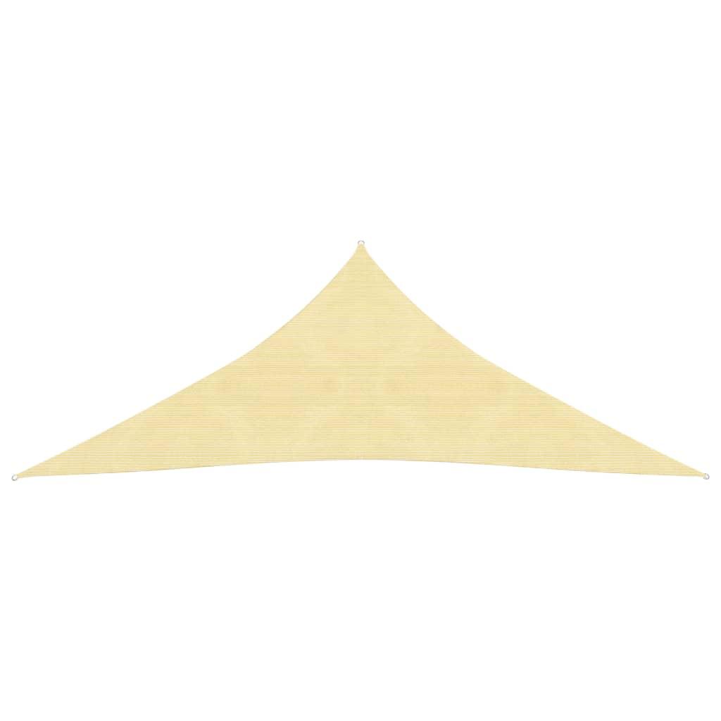 Solsejl HDPE trekantet 3,6x3,6x3,6 m beige