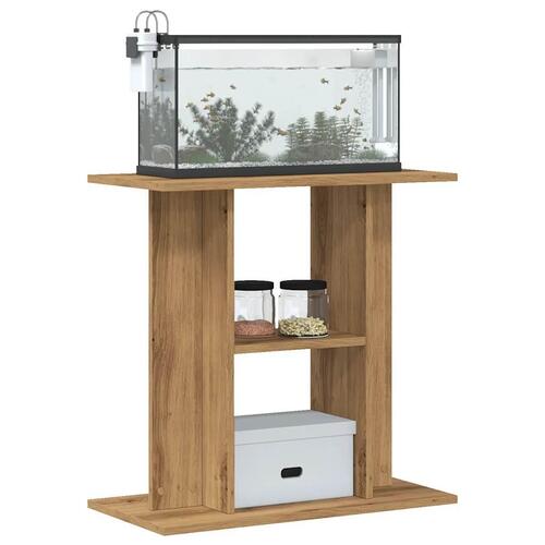 Akvariebord 80x30x60 cm konstrueret træ kunsteg