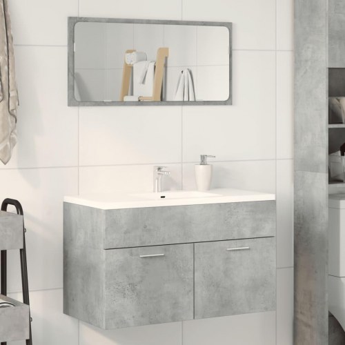 Underskab til håndvask 90 × 38,5 × 46 cm - betongrå konstrueret træ