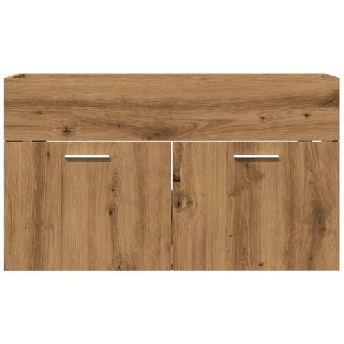 Underskab til håndvask 90x38,5x46 cm konstrueret træ kunsteg