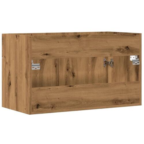 Underskab til håndvask 90x38,5x46 cm konstrueret træ kunsteg
