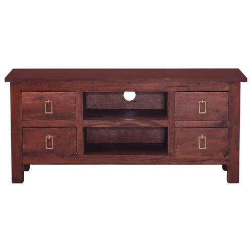 Tv-skab 100x30x45 cm massivt mahognitræ klassisk brun