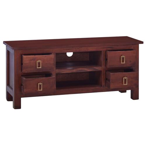 Tv-skab 100x30x45 cm massivt mahognitræ klassisk brun