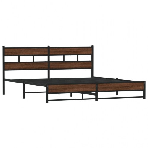 Sengeramme 200 x 200 cm uden madras - brun egetræ