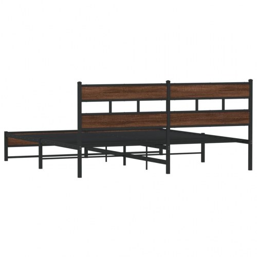 Sengeramme 200 x 200 cm uden madras - brun egetræ