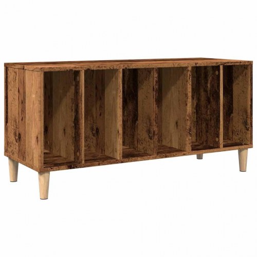 Vinylskab 100×38×48 cm i konstrueret træ - antikt trælook