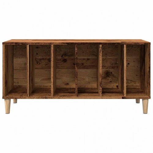 Vinylskab 100×38×48 cm i konstrueret træ - antikt trælook