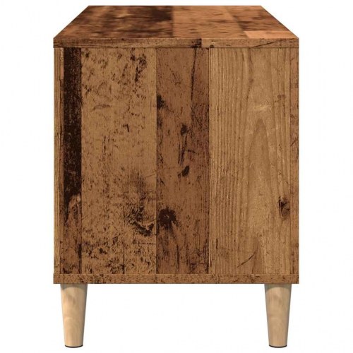 Vinylskab 100×38×48 cm i konstrueret træ - antikt trælook