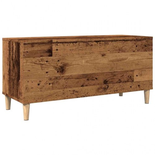 Vinylskab 100×38×48 cm i konstrueret træ - antikt trælook