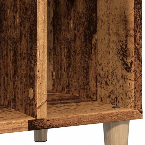 Vinylskab 100×38×48 cm i konstrueret træ - antikt trælook