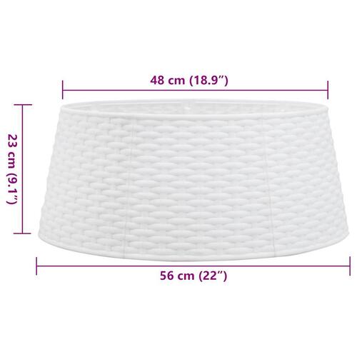 Skjuler til juletræsfod Ø56x23 cm plast hvid