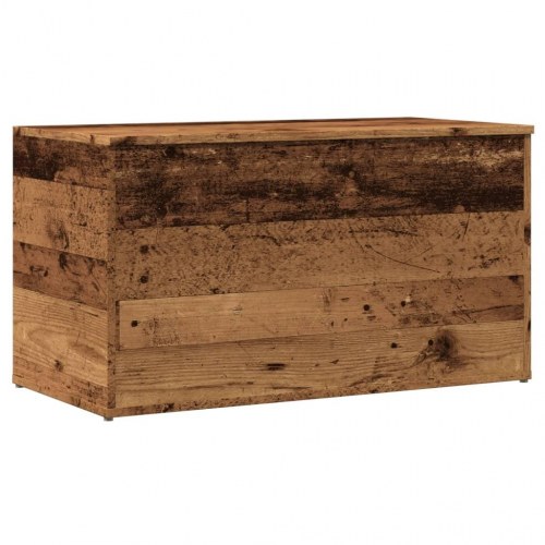 Opbevaringskasse 84×42×46 cm i konstrueret træ - antikt trælook