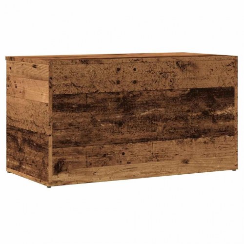Opbevaringskasse 84×42×46 cm i konstrueret træ - antikt trælook