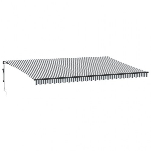 Markise 600 × 300 cm med automatisk betjening - antracitgrå/hvid