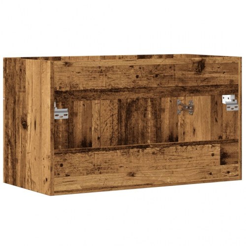Underskab til håndvask 90 × 38,5 × 46 cm - konstrueret træ, antikt træ