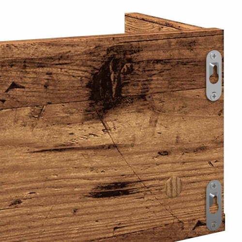 CD-hylde 100 x 18 x 18 cm - antikt trælook