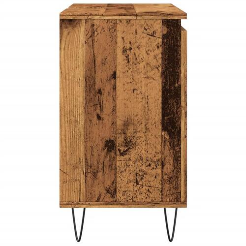 Badeværelsesskab 58x33x60 cm konstrueret træ antikt træ