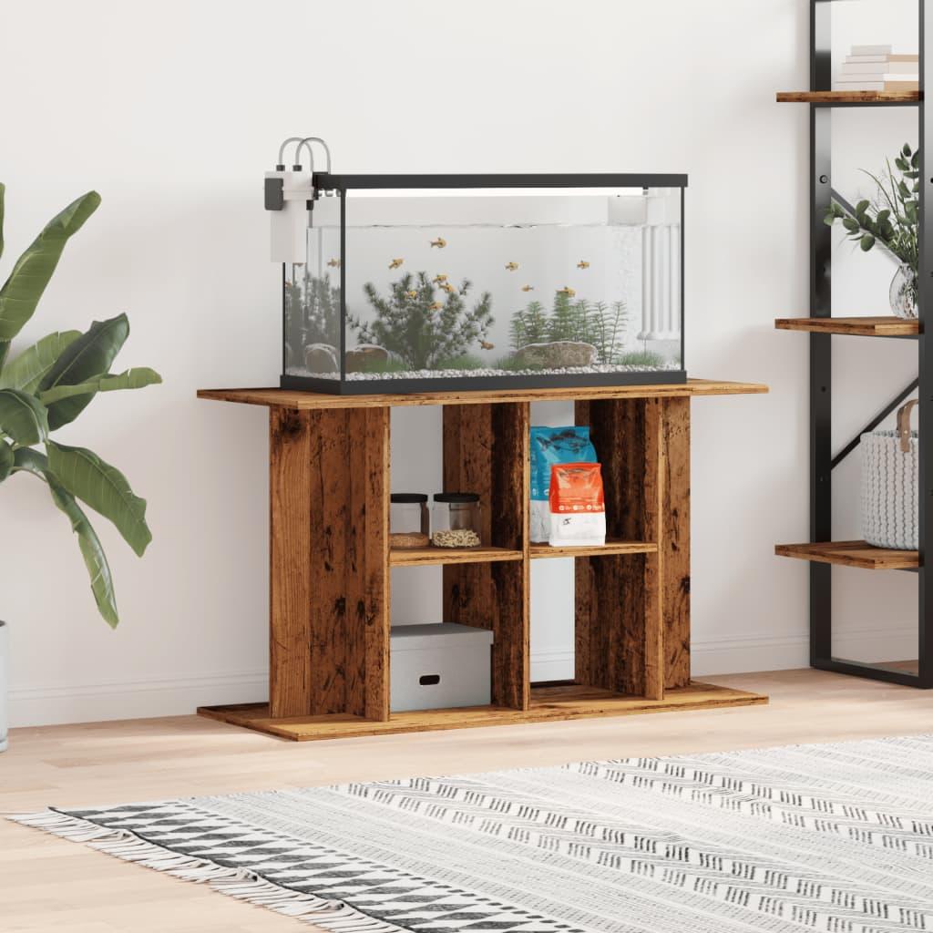 Akvariebord 100x40x60 cm konstrueret træ antikt trælook