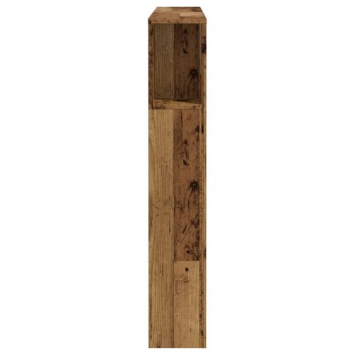 Sengegavl med opbevaring 120×19×104,5 cm - antikt trælook