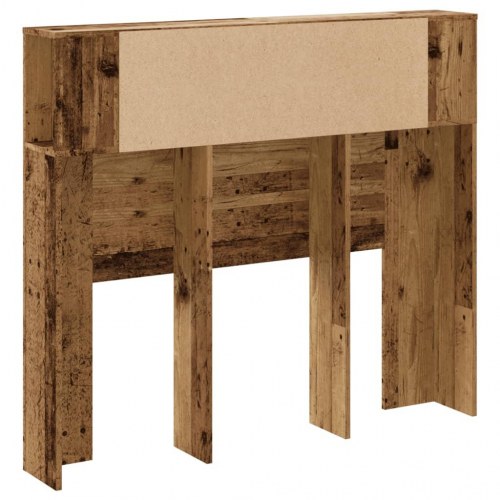 Sengegavl med opbevaring 120×19×104,5 cm - antikt trælook