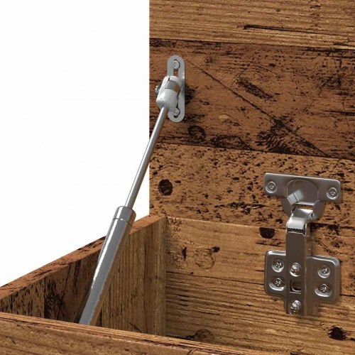 Skobænk i konstrueret træ 80×30×45 cm - antikt træ