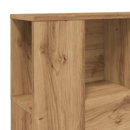 Sengegavl med opbevaring 120×19×104,5 cm - konstrueret træ i kunsteg