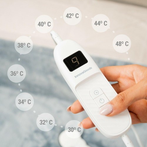 Elektrisk varmetæppe Elakef 120 × 160 cm - 160 W, grå ()