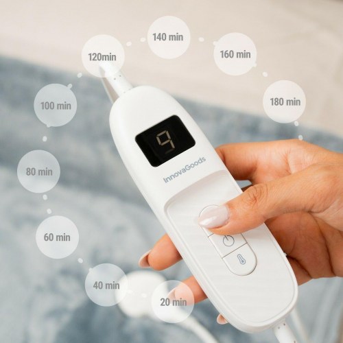 Elektrisk varmetæppe Elakef 120 × 160 cm - 160 W, grå ()