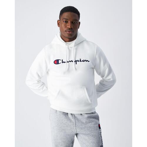 Hættetrøje til Mænd Champion HOODED SWEATSHIRT 220253 WHT Hvid XS