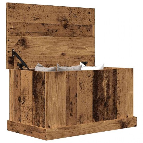 Opbevaringskasse med låg 70 x 40 x 38 cm - antikt træ