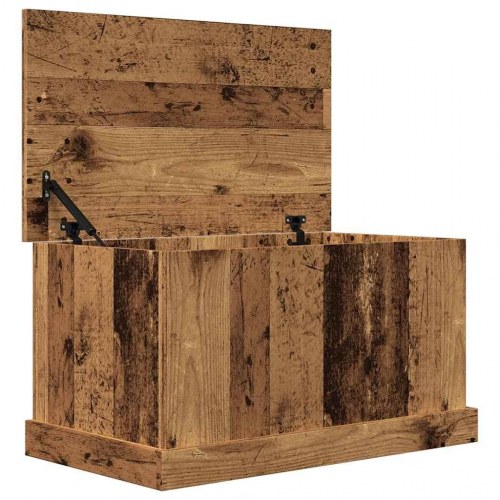 Opbevaringskasse med låg 70 x 40 x 38 cm - antikt træ