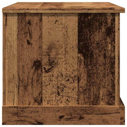 Opbevaringskasse med låg 70 x 40 x 38 cm - antikt træ