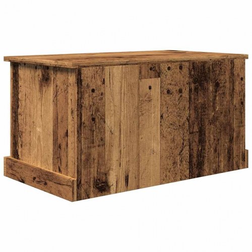 Opbevaringskasse med låg 70 x 40 x 38 cm - antikt træ