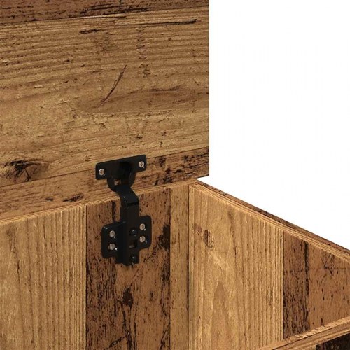 Opbevaringskasse med låg 70 x 40 x 38 cm - antikt træ