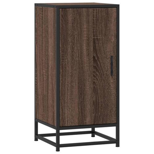 Skab 35,5x35x76 cm konstrueret træ og metal brun egetræsfarve