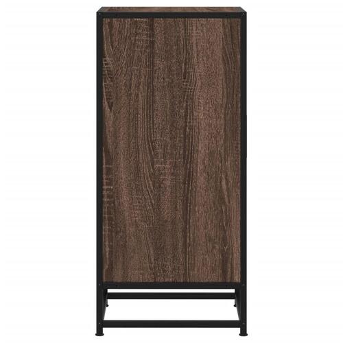 Skab 35,5x35x76 cm konstrueret træ og metal brun egetræsfarve