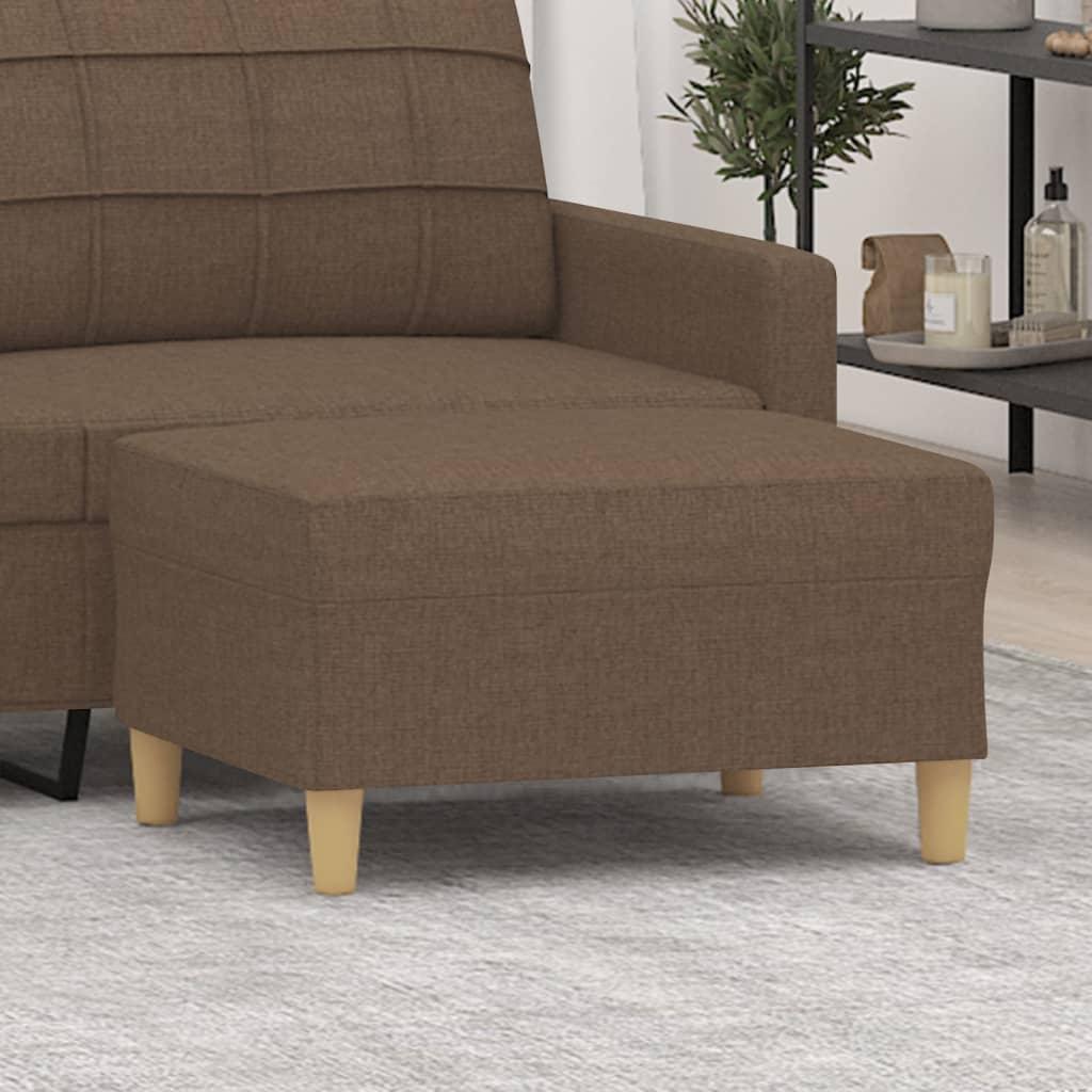 Fodskammel i stof - 70 × 55 × 41 cm, brun