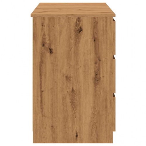 Skrivebord med 6 skuffer - 140×50×77 cm, konstrueret træ i kunsteg