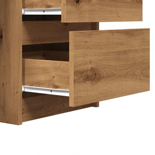 Skrivebord med 6 skuffer - 140×50×77 cm, konstrueret træ i kunsteg