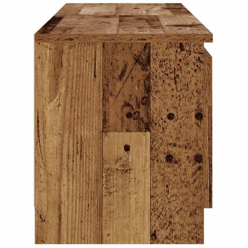 Tv-bord med LED-lys 120×30×36 cm - konstrueret træ, antikt træ