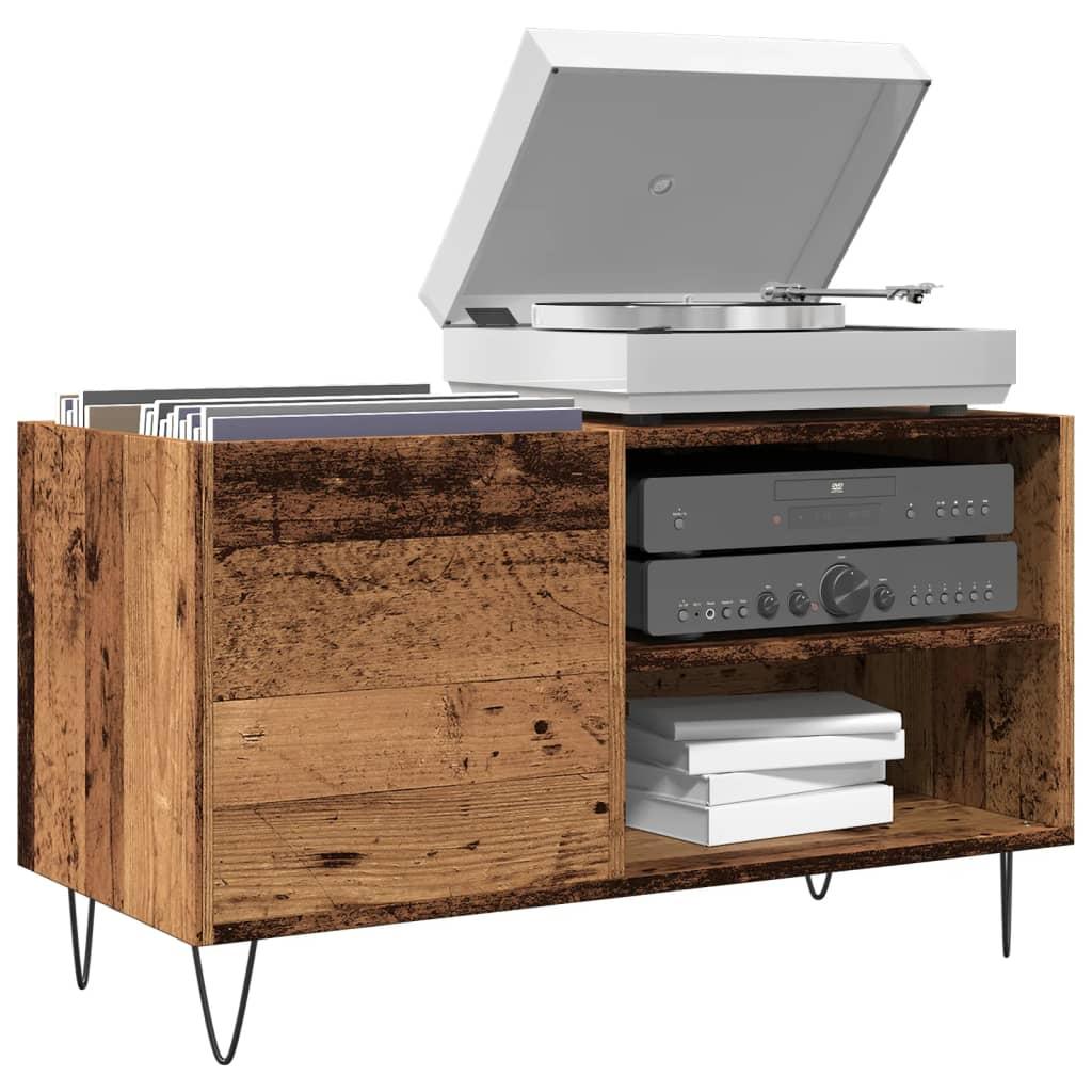 Vinylskab 84,5x38x48 cm konstrueret træ antikt trælook