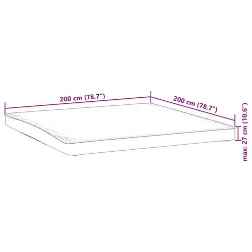 Madrasbeskytter 200x200 cm vandtæt hvid